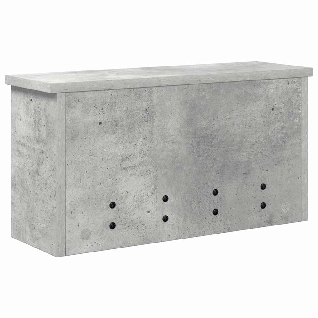 Porte-manteau mural avec étagère Gris béton 50 x 16 x 26 cm - XIOS