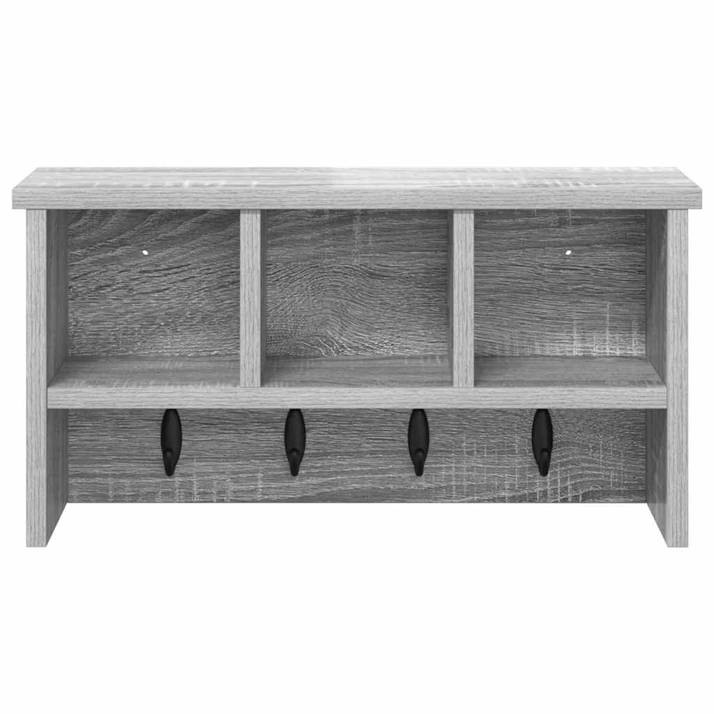 Porte-manteau mural avec étagère Sonoma gris 50 x 16 x 26 cm - XIOS