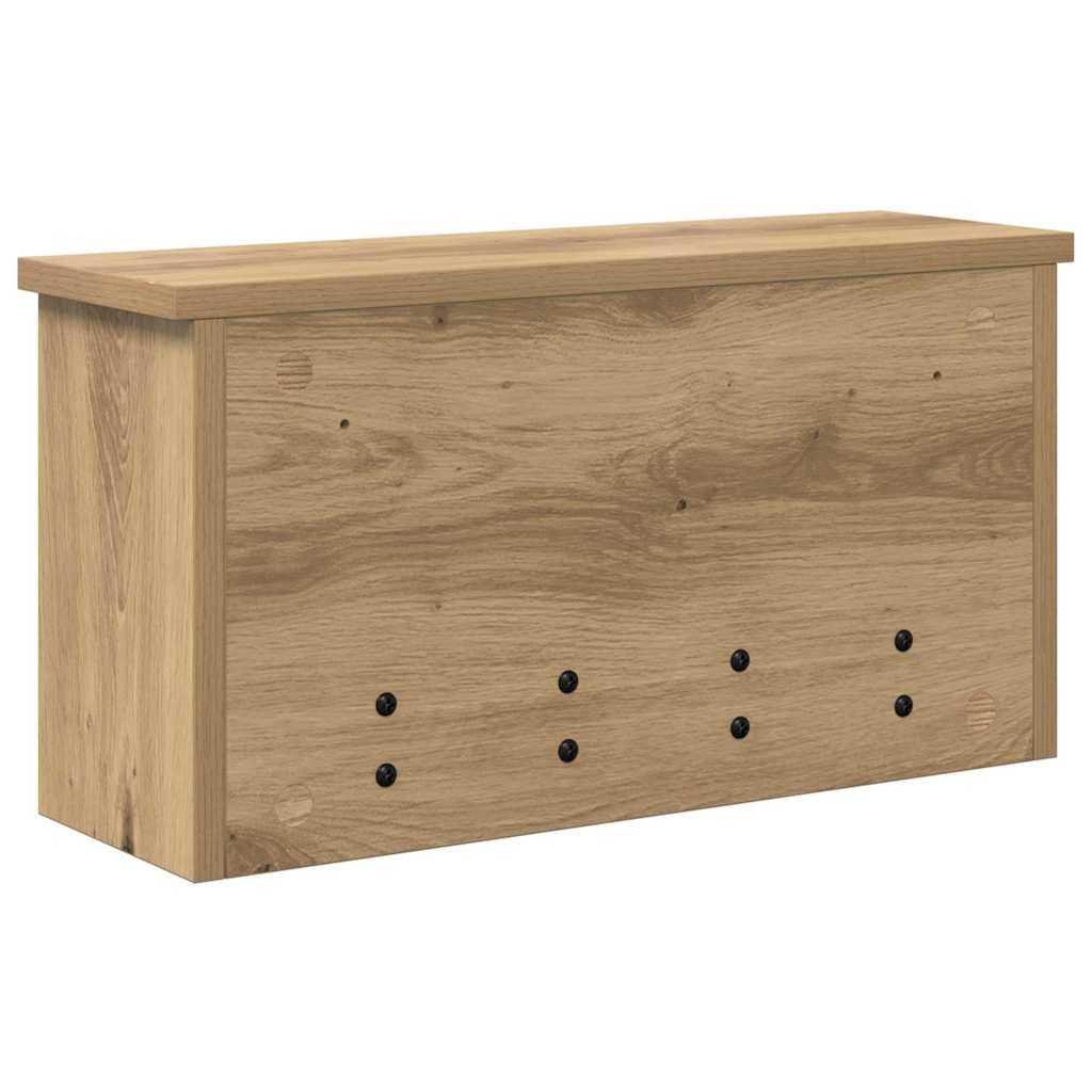 Porte-manteau mural chêne artisanal 50 x 16 x 26 cm - XIOS