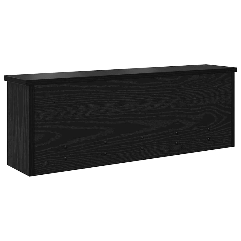 Porte-manteau mural avec étagère Chêne noir 75 x 16 x 26 cm - XIOS