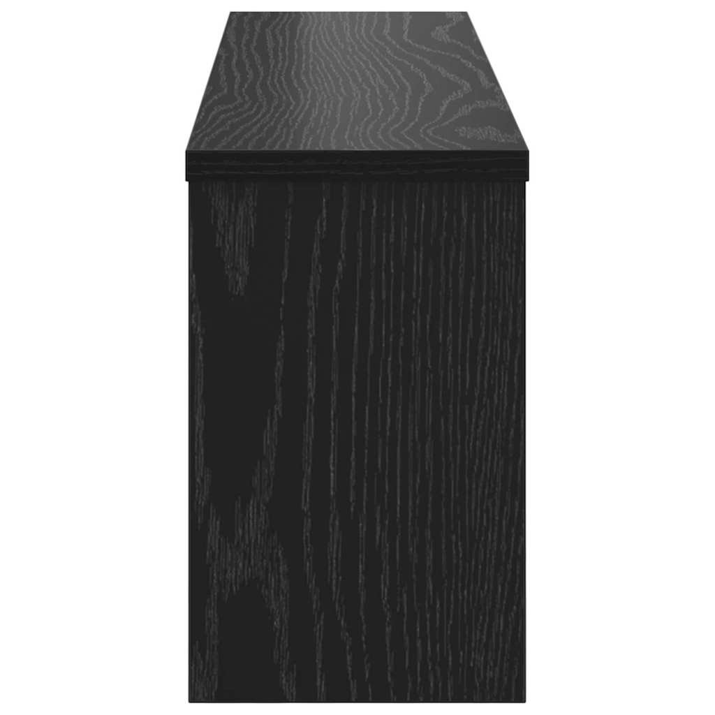 Porte-manteau mural avec étagère Chêne noir 75 x 16 x 26 cm - XIOS