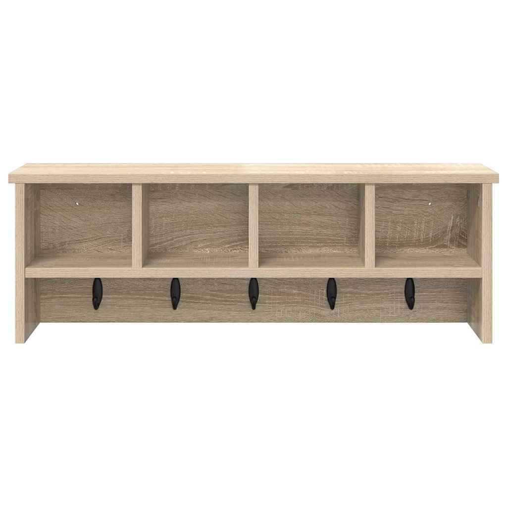 Porte-manteau mural avec étagère Chêne sonoma 75 x 16 x 26 cm - XIOS