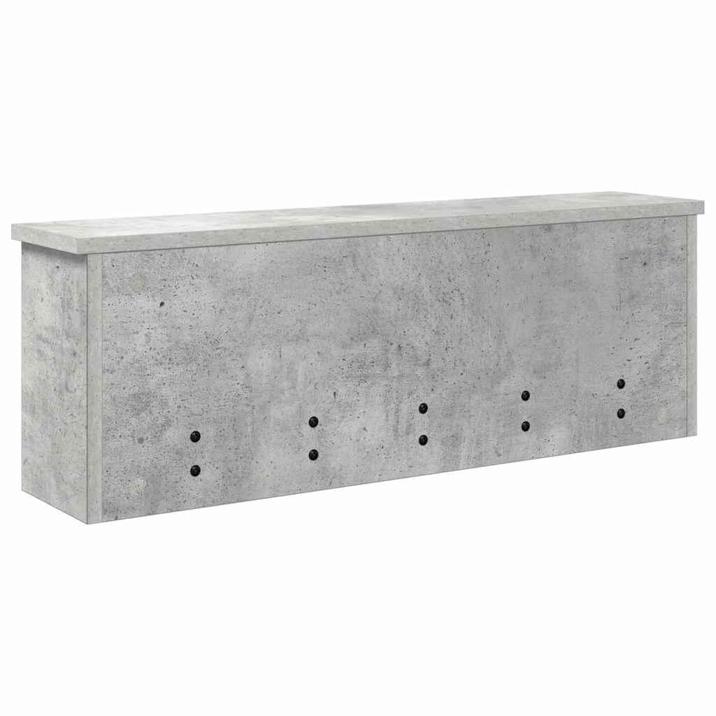 Porte-manteau mural avec étagère Gris béton 75 x 16 x 26 cm - XIOS