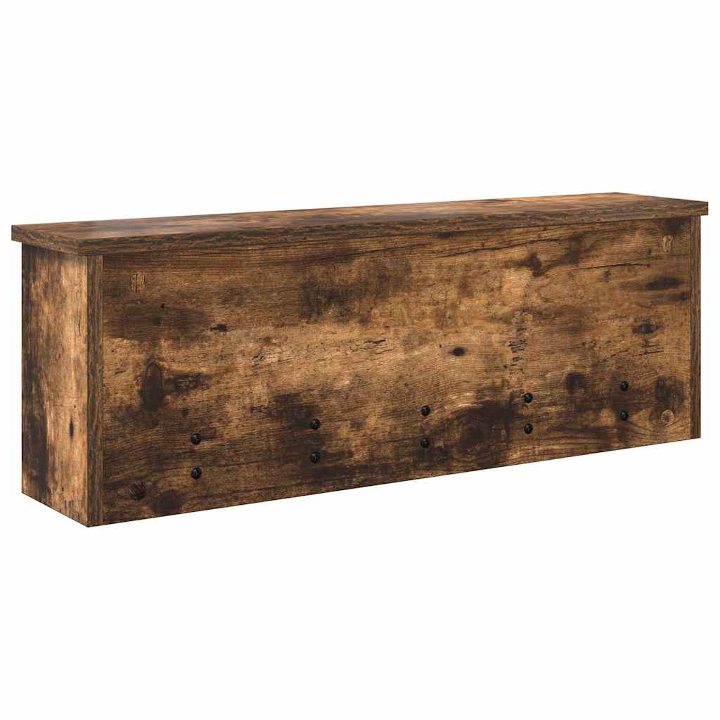 Porte-manteau mural avec étagère Chêne fumé 75 x 16 x 26 cm - XIOS