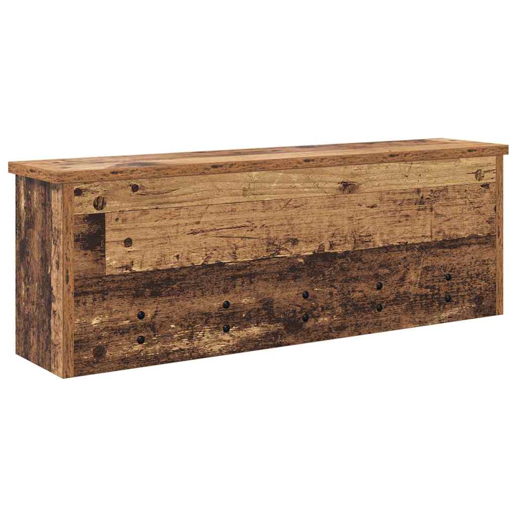 Porte-manteau mural avec étagère Bois ancien 75 x 16 x 26 cm - XIOS