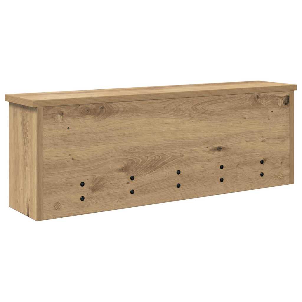 Porte-manteau mural chêne artisanal 75 x 16 x 26 cm - XIOS