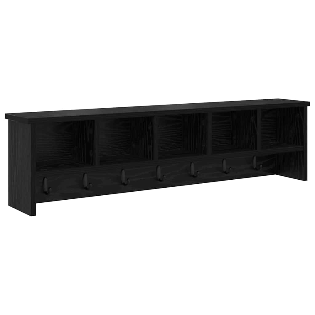 Porte-manteau mural avec étagère Chêne noir 100 x 16 x 26 cm - XIOS
