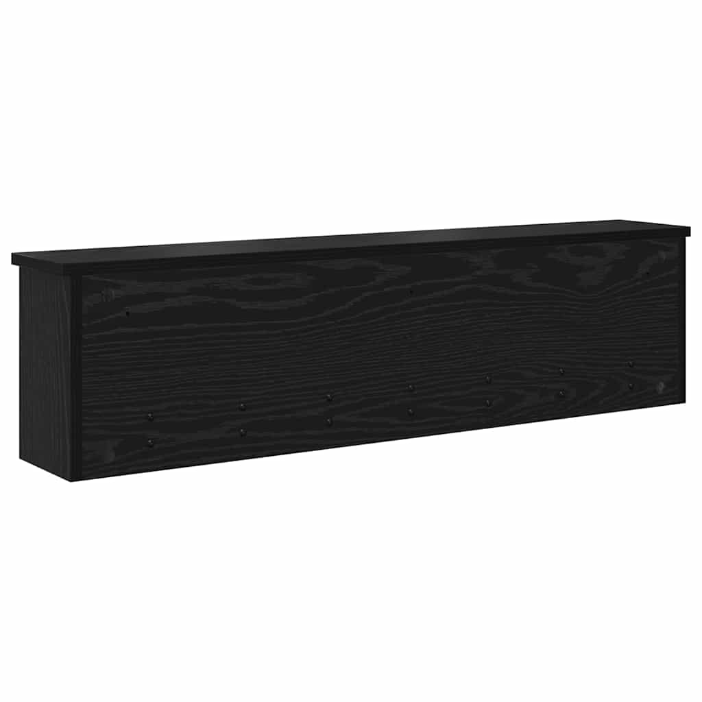 Porte-manteau mural avec étagère Chêne noir 100 x 16 x 26 cm - XIOS