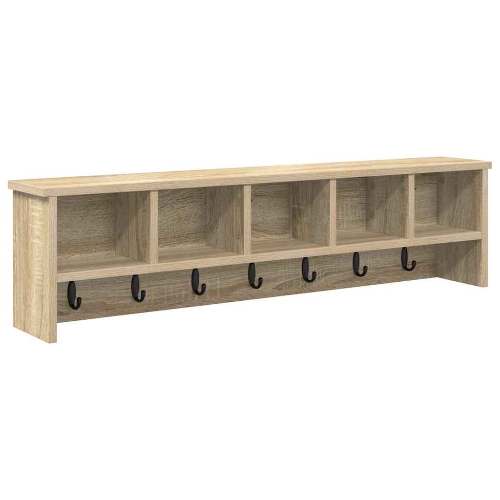 Porte-manteau mural avec étagère Chêne sonoma 100 x 16 x 26 cm - XIOS