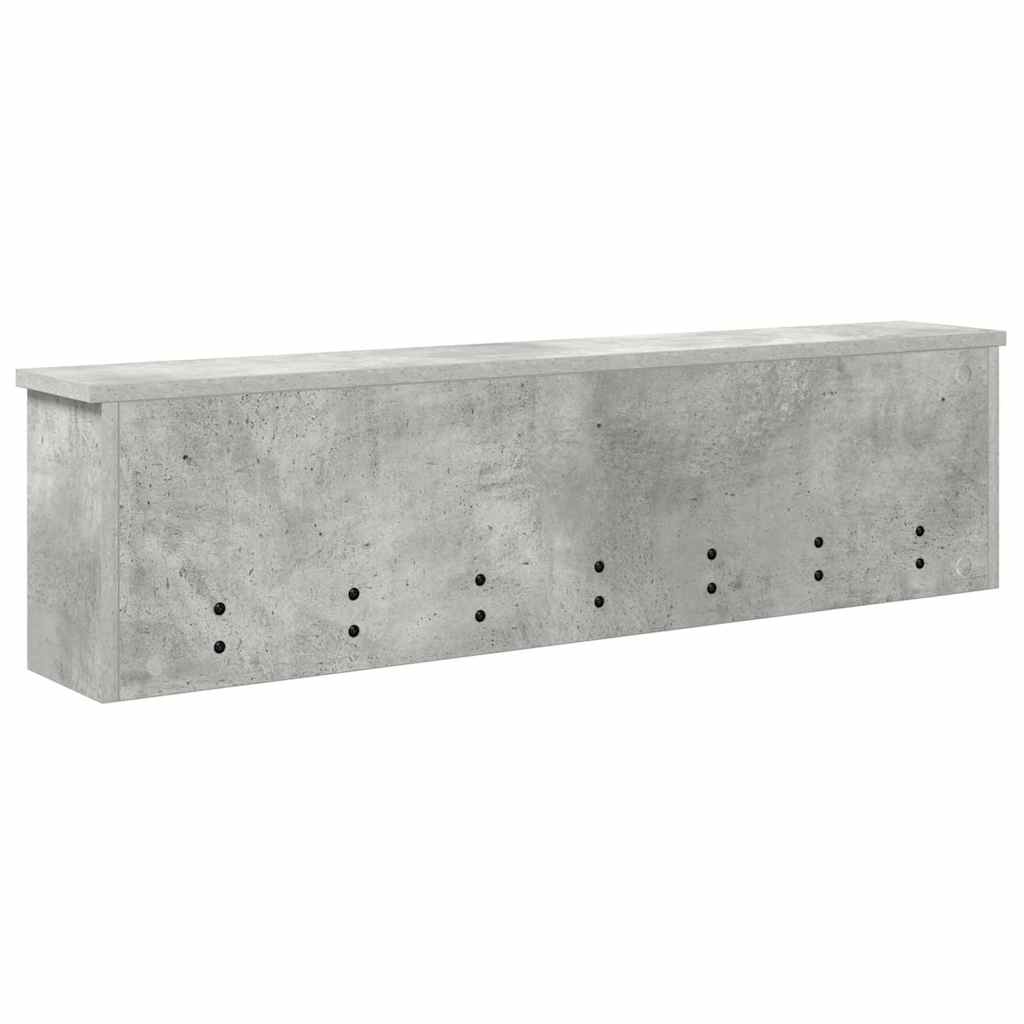 Porte-manteau mural avec étagère Gris béton 100 x 16 x 26 cm - XIOS