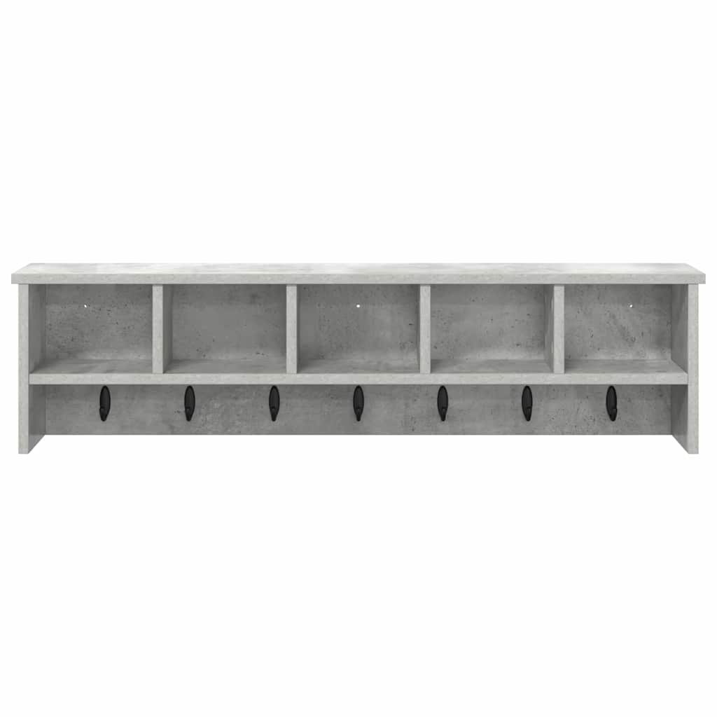 Porte-manteau mural avec étagère Gris béton 100 x 16 x 26 cm - XIOS