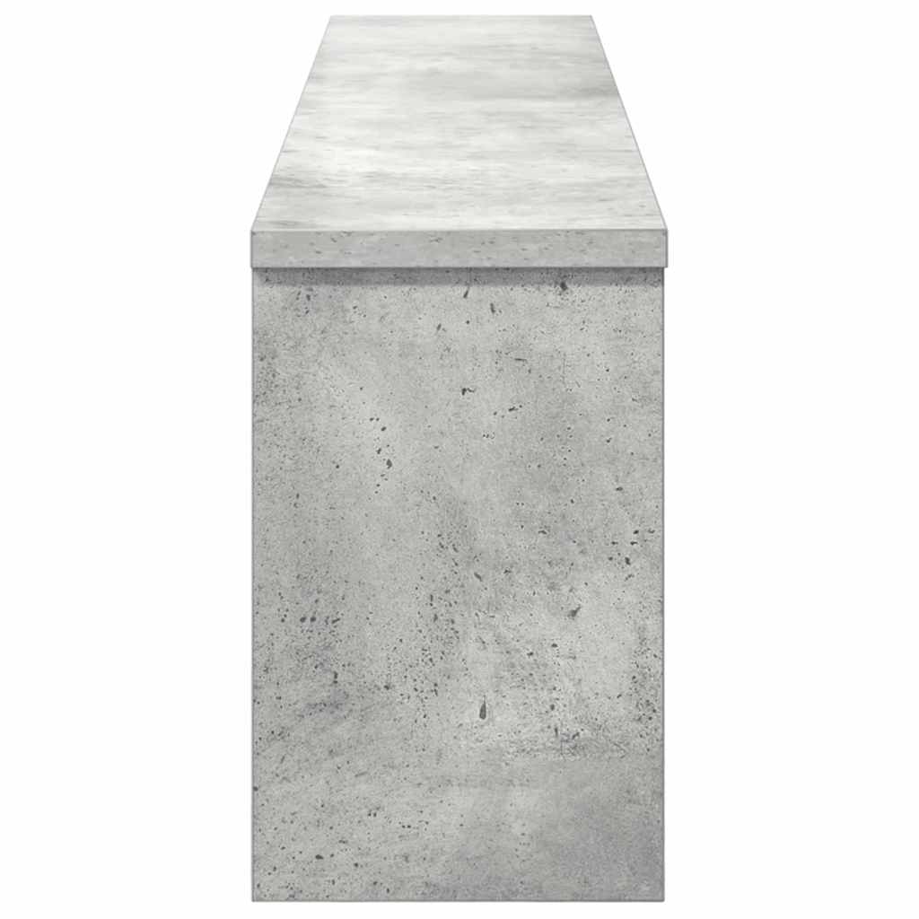 Porte-manteau mural avec étagère Gris béton 100 x 16 x 26 cm - XIOS
