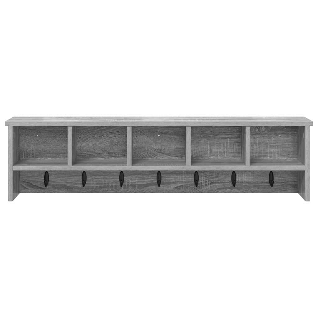 Porte-manteau mural avec étagère Sonoma gris 100 x 16 x 26 cm - XIOS