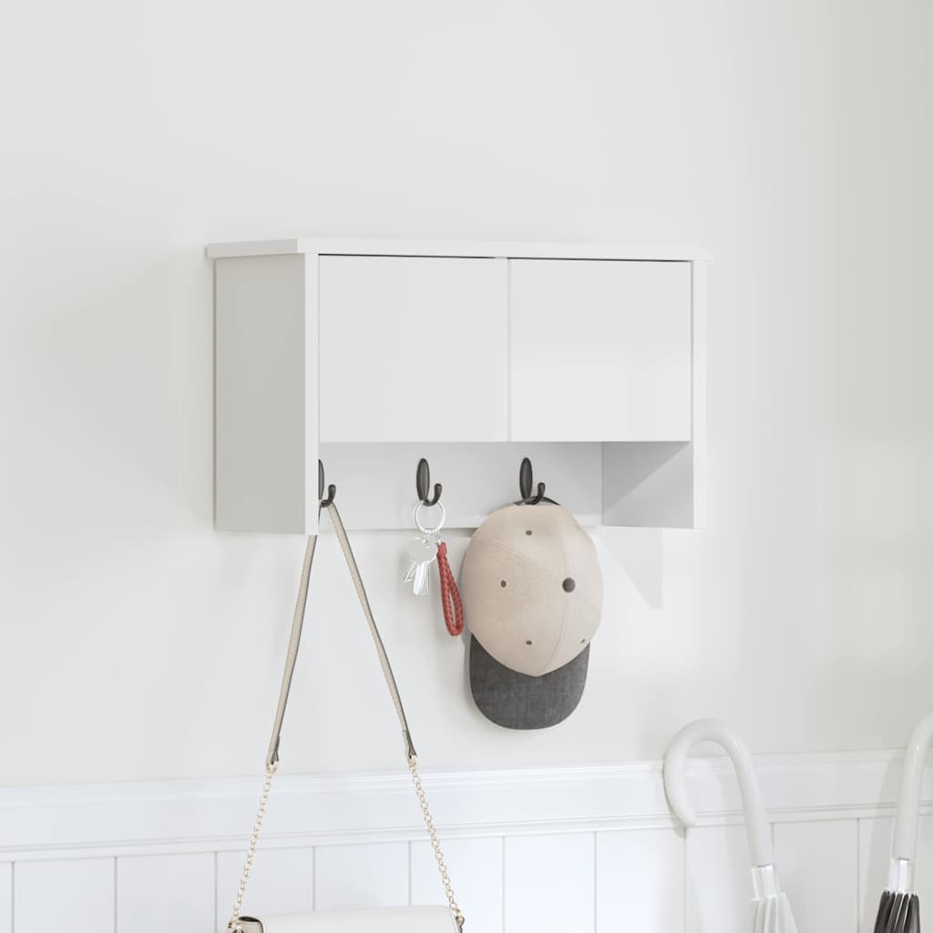 Porte-manteau mural Blanc 50 x 20 x 30 cm Bois d'ingénierie - XIOS