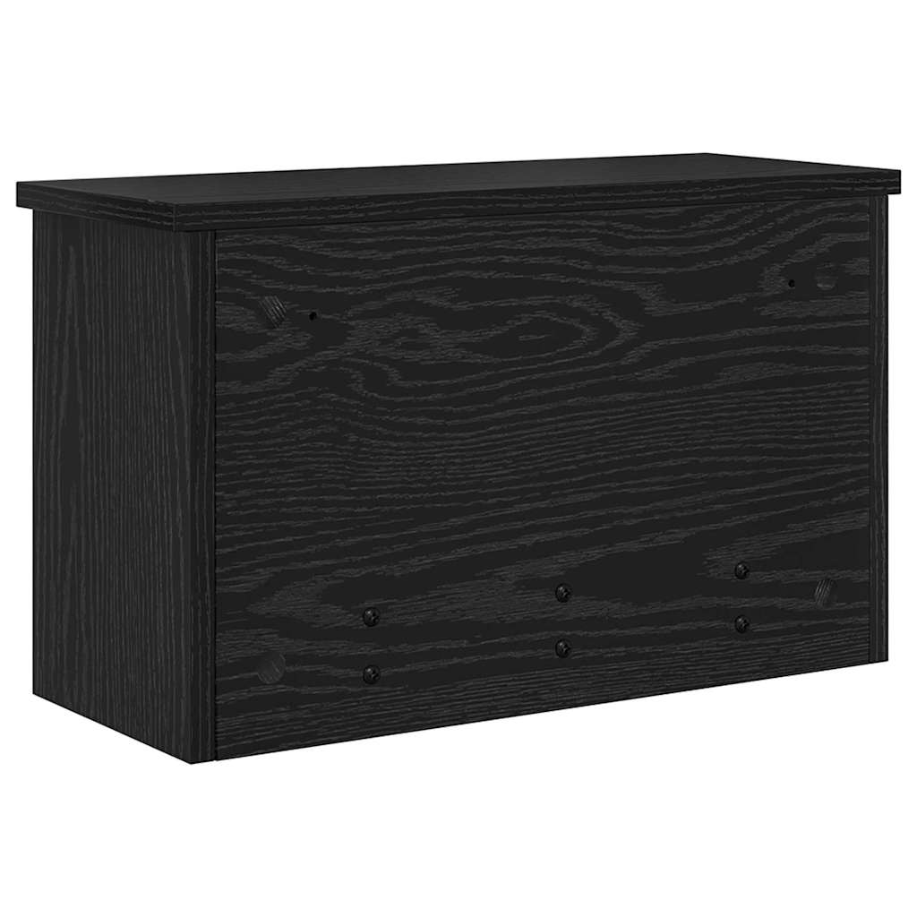 Porte-manteau mural avec étagère Chêne noir 50 x 20 x 30 cm - XIOS