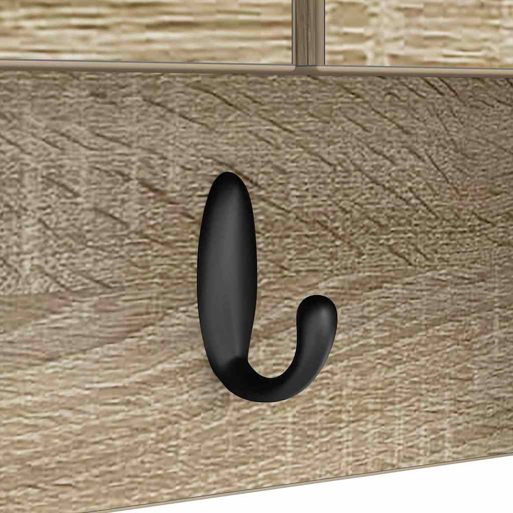 Porte-manteau mural avec étagère Chêne sonoma 50 x 20 x 30 cm - XIOS