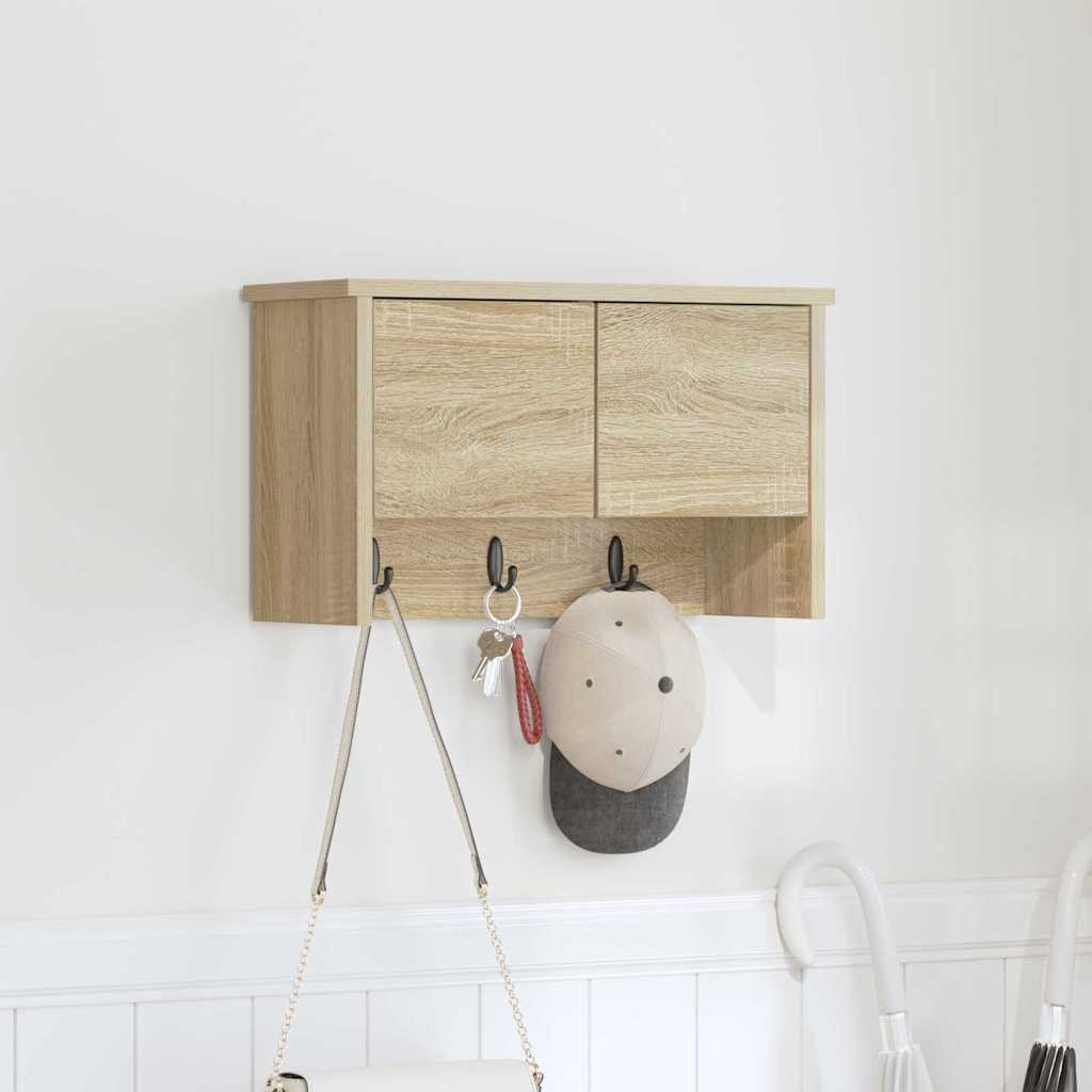 Porte-manteau mural avec étagère Chêne sonoma 50 x 20 x 30 cm - XIOS