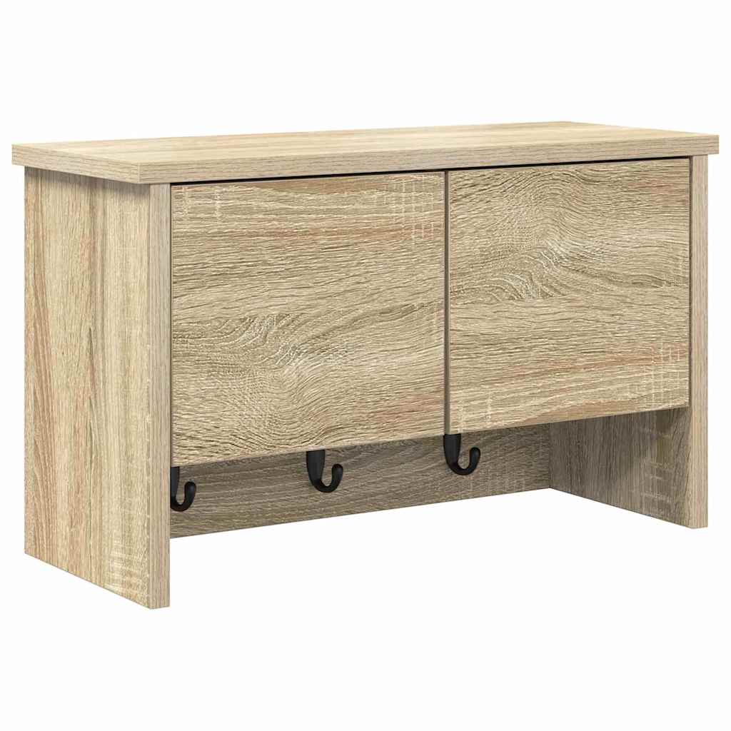 Porte-manteau mural avec étagère Chêne sonoma 50 x 20 x 30 cm - XIOS