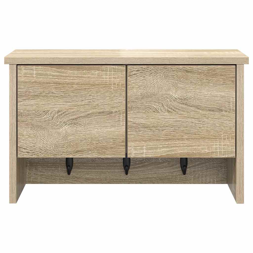 Porte-manteau mural avec étagère Chêne sonoma 50 x 20 x 30 cm - XIOS