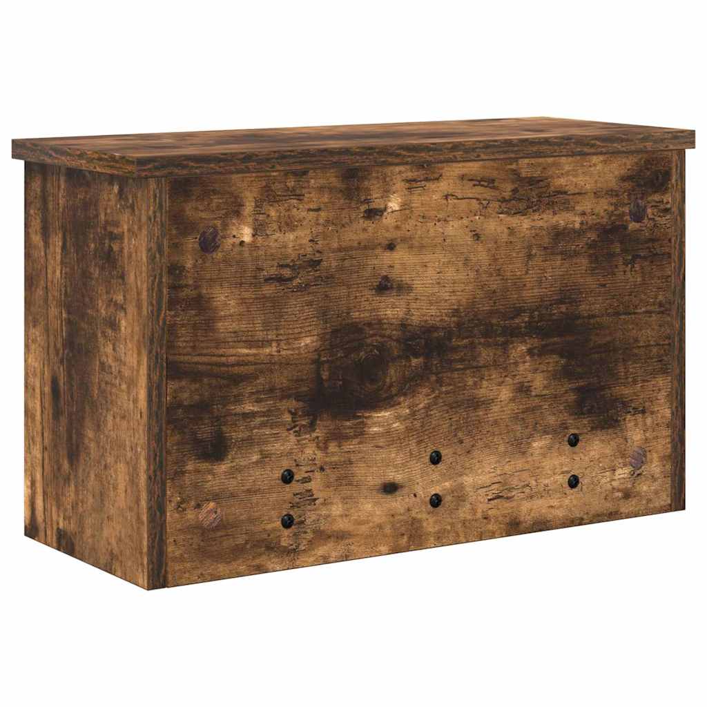 Porte-manteau mural avec étagère Chêne fumé 50 x 20 x 30 cm - XIOS