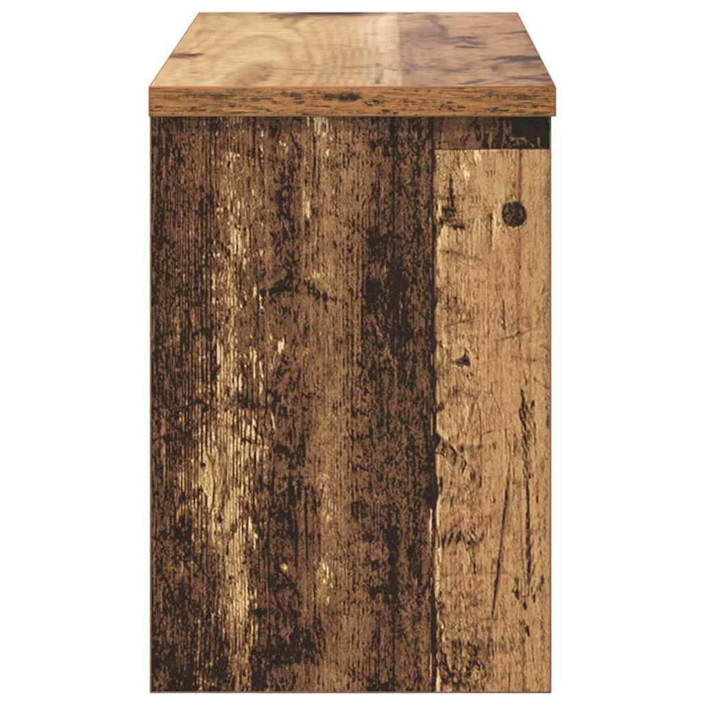 Porte-manteau mural avec étagère Bois ancien 50 x 20 x 30 cm - XIOS