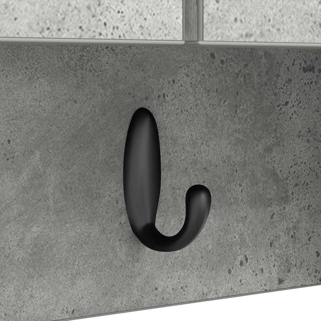 Porte-manteau mural avec étagère Gris béton 80 x 20 x 30 cm - XIOS