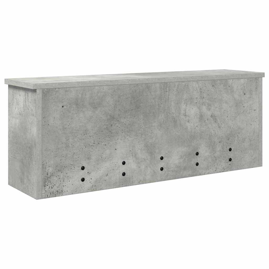 Porte-manteau mural avec étagère Gris béton 80 x 20 x 30 cm - XIOS