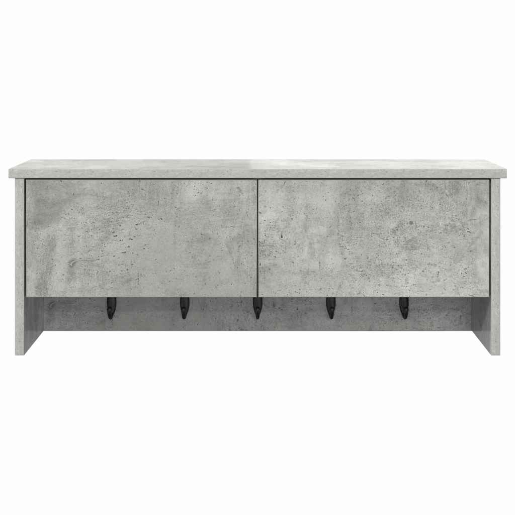 Porte-manteau mural avec étagère Gris béton 80 x 20 x 30 cm - XIOS