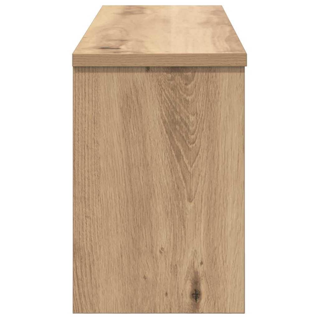 Porte-manteau mural avec porte chêne artisanal 80 x 20 x 30 cm - XIOS