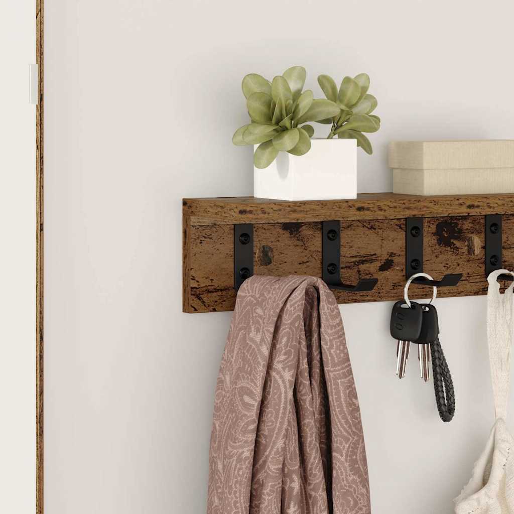 Porte-manteau mural Bois ancien 40 x 10.5 x 10.5 cm - XIOS