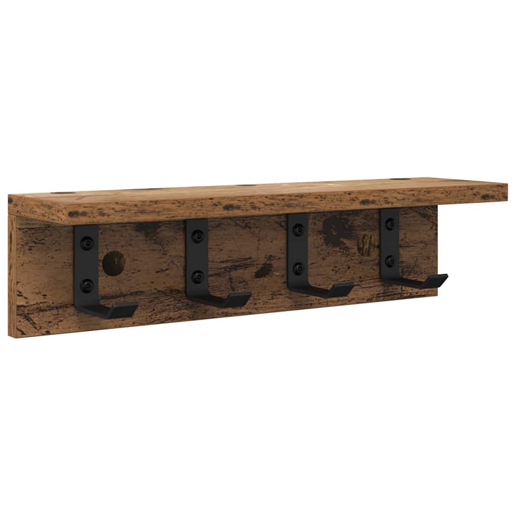 Porte-manteau mural Bois ancien 40 x 10.5 x 10.5 cm - XIOS