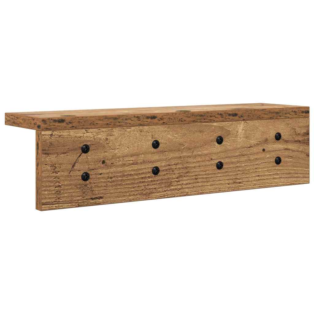 Porte-manteau mural Bois ancien 40 x 10.5 x 10.5 cm - XIOS