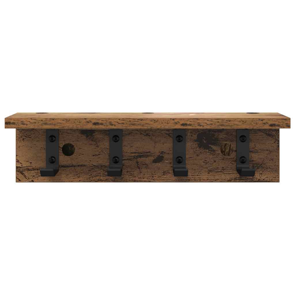 Porte-manteau mural Bois ancien 40 x 10.5 x 10.5 cm - XIOS