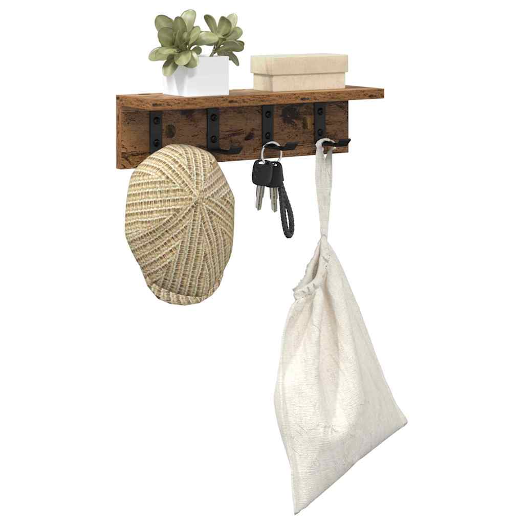 Porte-manteau mural Bois ancien 40 x 10.5 x 10.5 cm - XIOS
