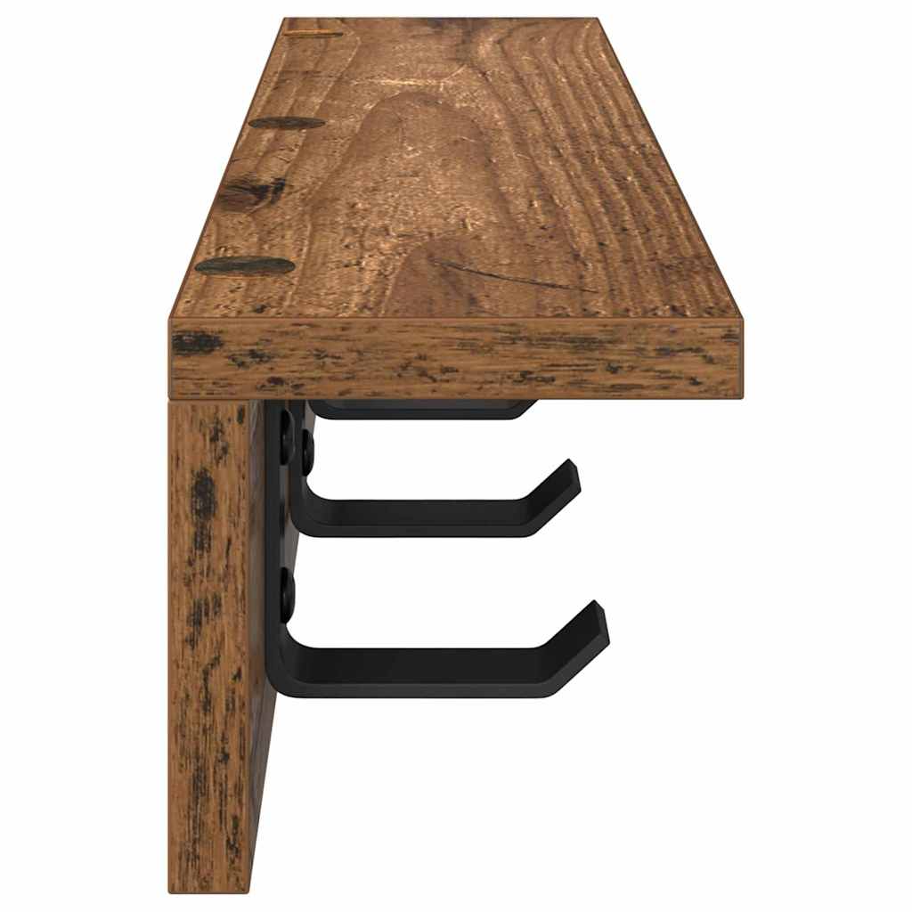 Porte-manteau mural Bois ancien 40 x 10.5 x 10.5 cm - XIOS