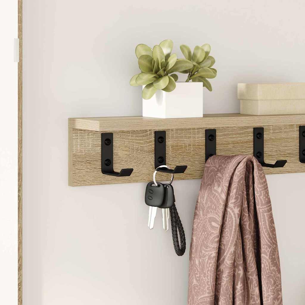 Porte-manteau mural Chêne sonoma 60 x 10.5 x 10.5 cm - XIOS
