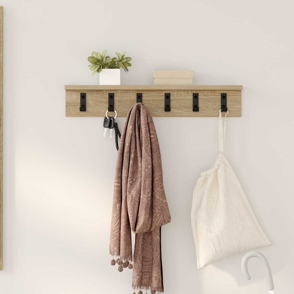 Porte-manteau mural Chêne sonoma 60 x 10.5 x 10.5 cm - XIOS