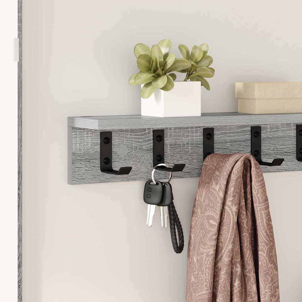 Porte-manteau mural Sonoma gris 60 x 10.5 x 10.5 cm - XIOS