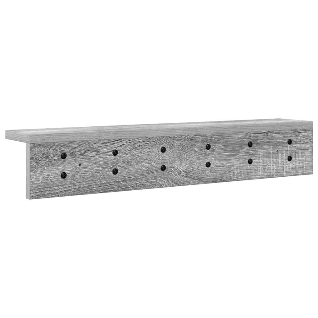 Porte-manteau mural Sonoma gris 60 x 10.5 x 10.5 cm - XIOS