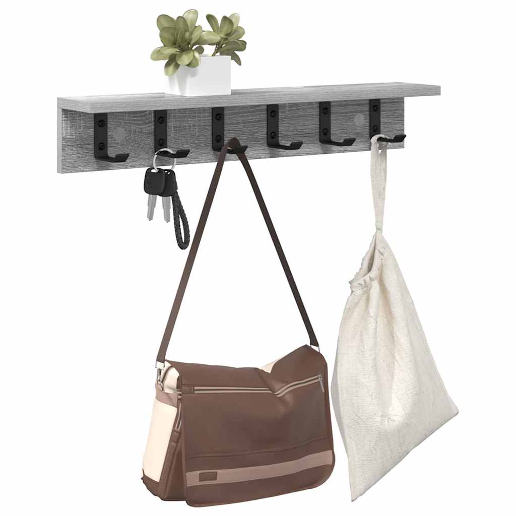 Porte-manteau mural Sonoma gris 60 x 10.5 x 10.5 cm - XIOS
