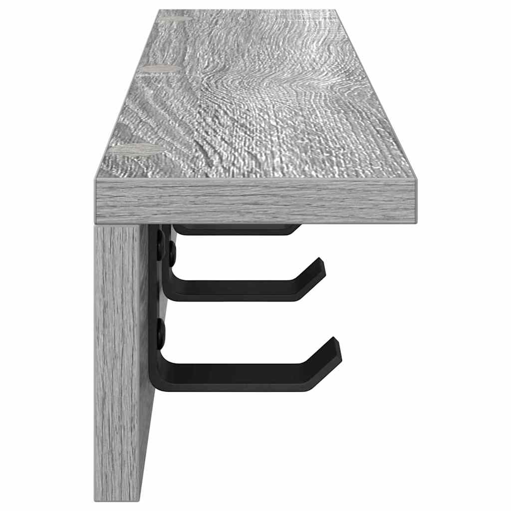 Porte-manteau mural Sonoma gris 60 x 10.5 x 10.5 cm - XIOS