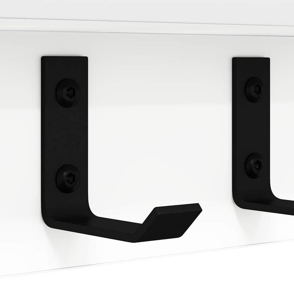 Porte-manteau mural Blanc 80 x 10.5 x 10.5 cm Bois d'ingénierie - XIOS