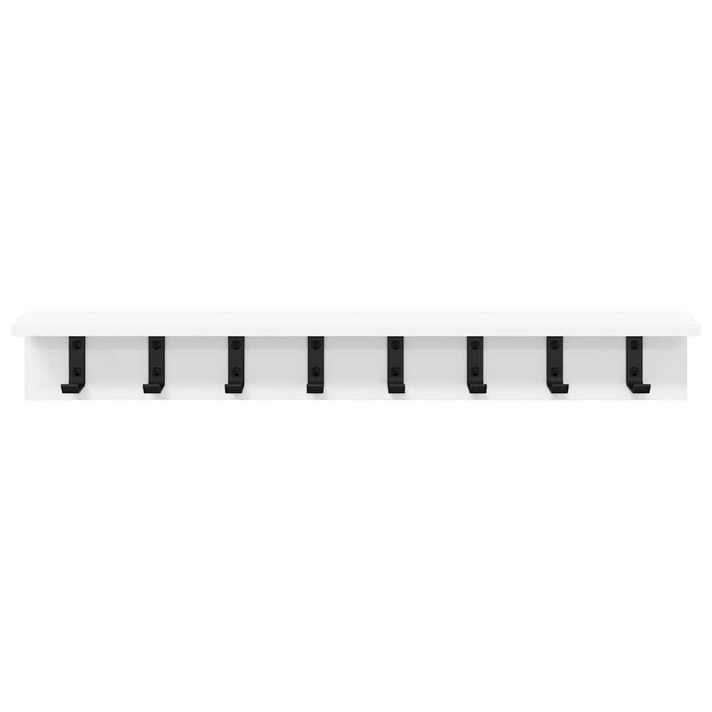 Porte-manteau mural Blanc 80 x 10.5 x 10.5 cm Bois d'ingénierie - XIOS