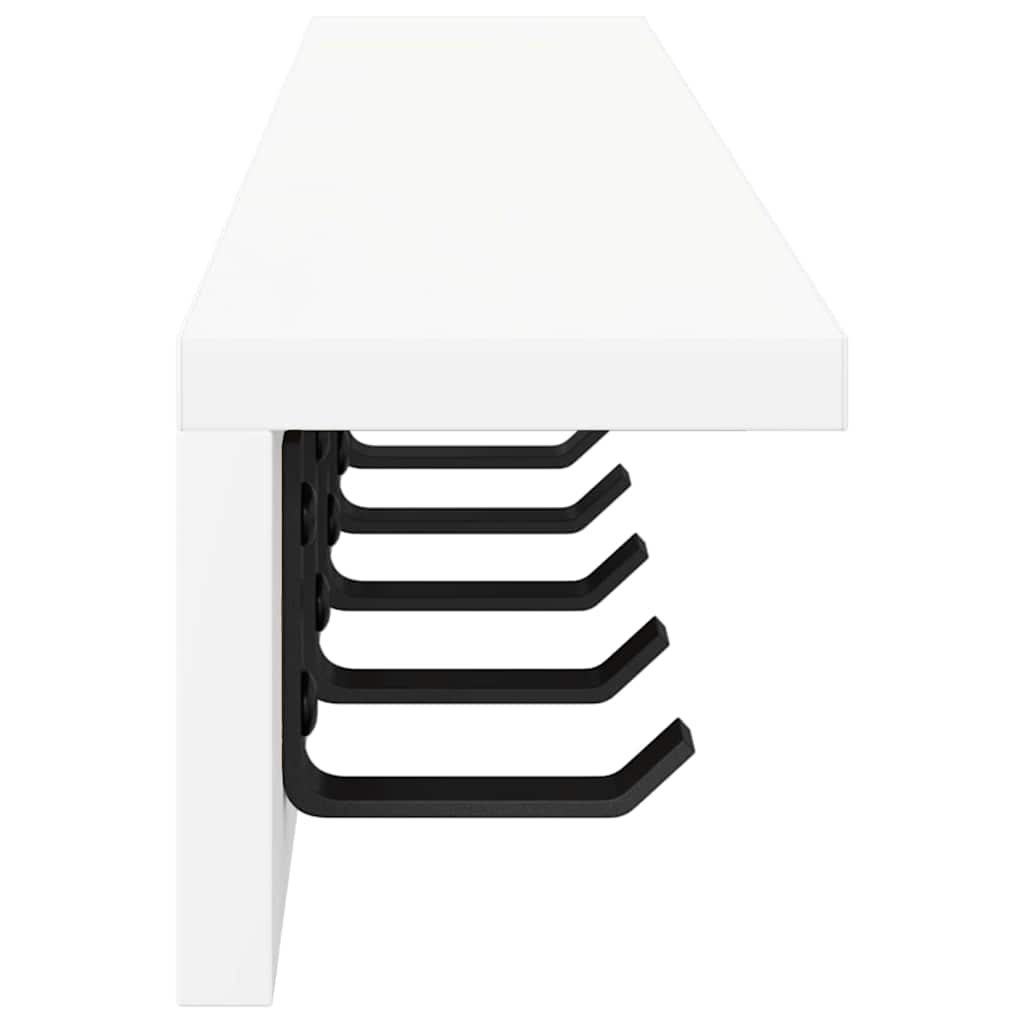 Porte-manteau mural Blanc 80 x 10.5 x 10.5 cm Bois d'ingénierie - XIOS