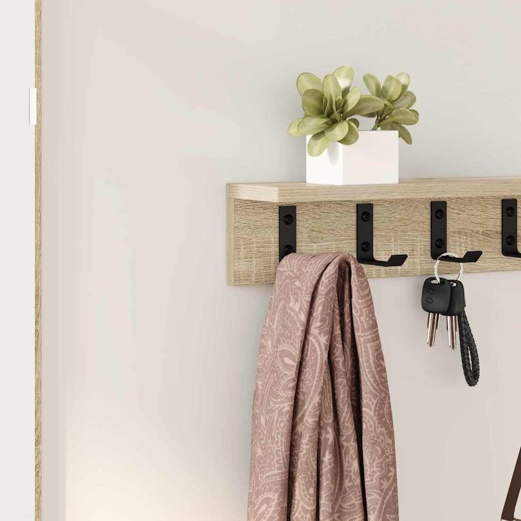 Porte-manteau mural Chêne sonoma 80 x 10.5 x 10.5 cm - XIOS