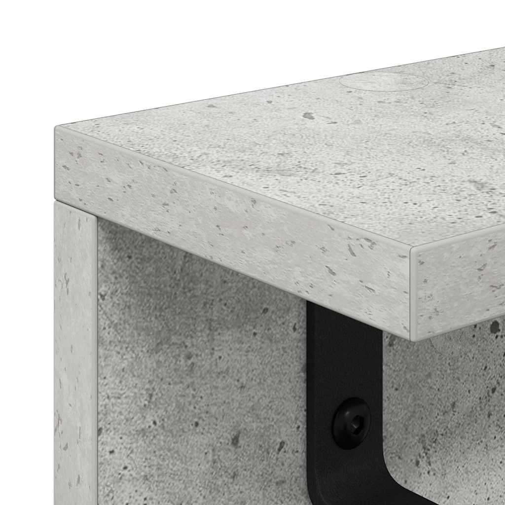 Porte-manteau mural avec étagère Gris béton 80 x 10.5 x 10.5 cm - XIOS