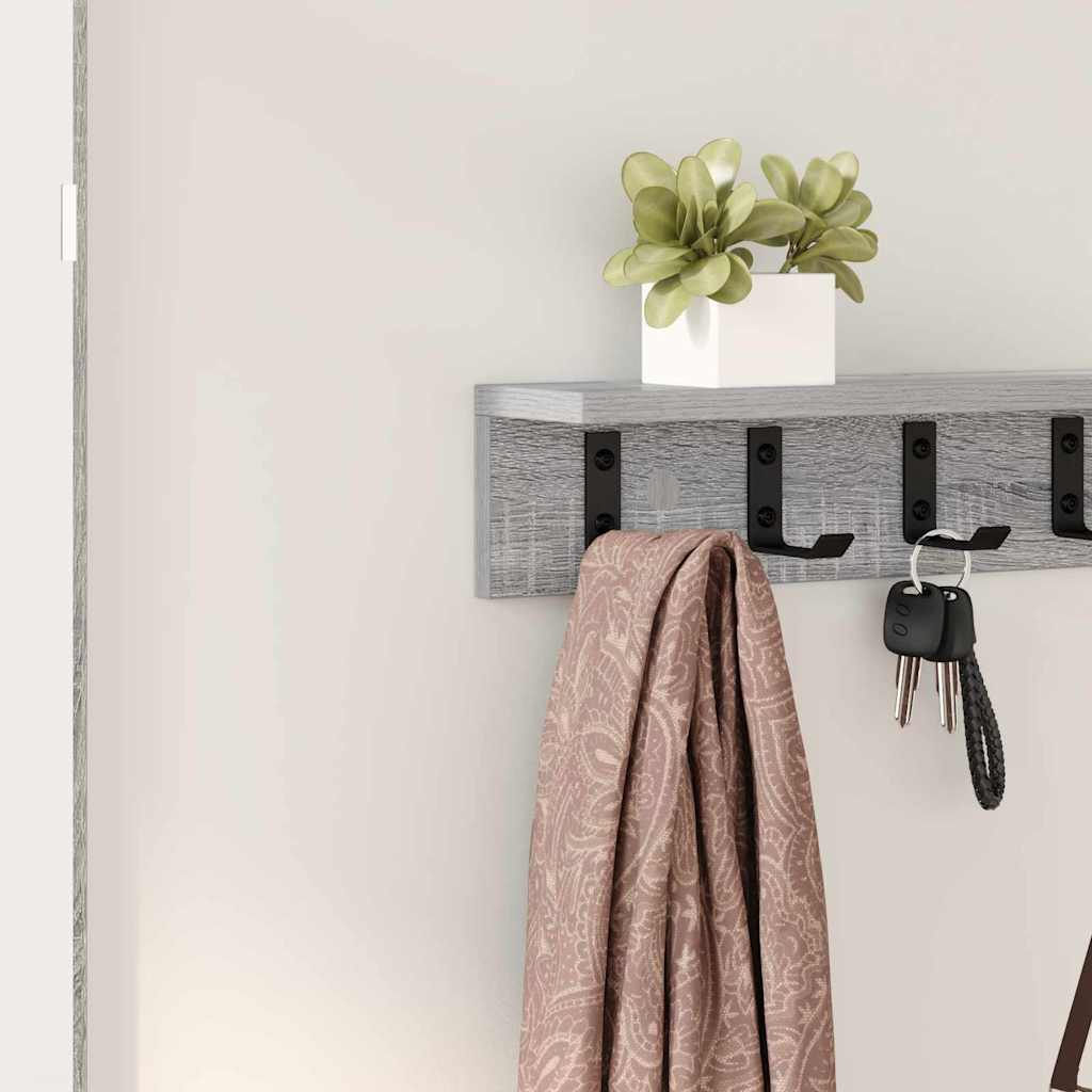 Porte-manteau mural Sonoma gris 80 x 10.5 x 10.5 cm - XIOS