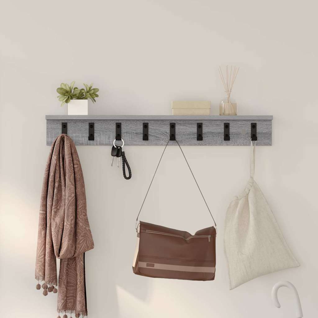 Porte-manteau mural Sonoma gris 80 x 10.5 x 10.5 cm - XIOS