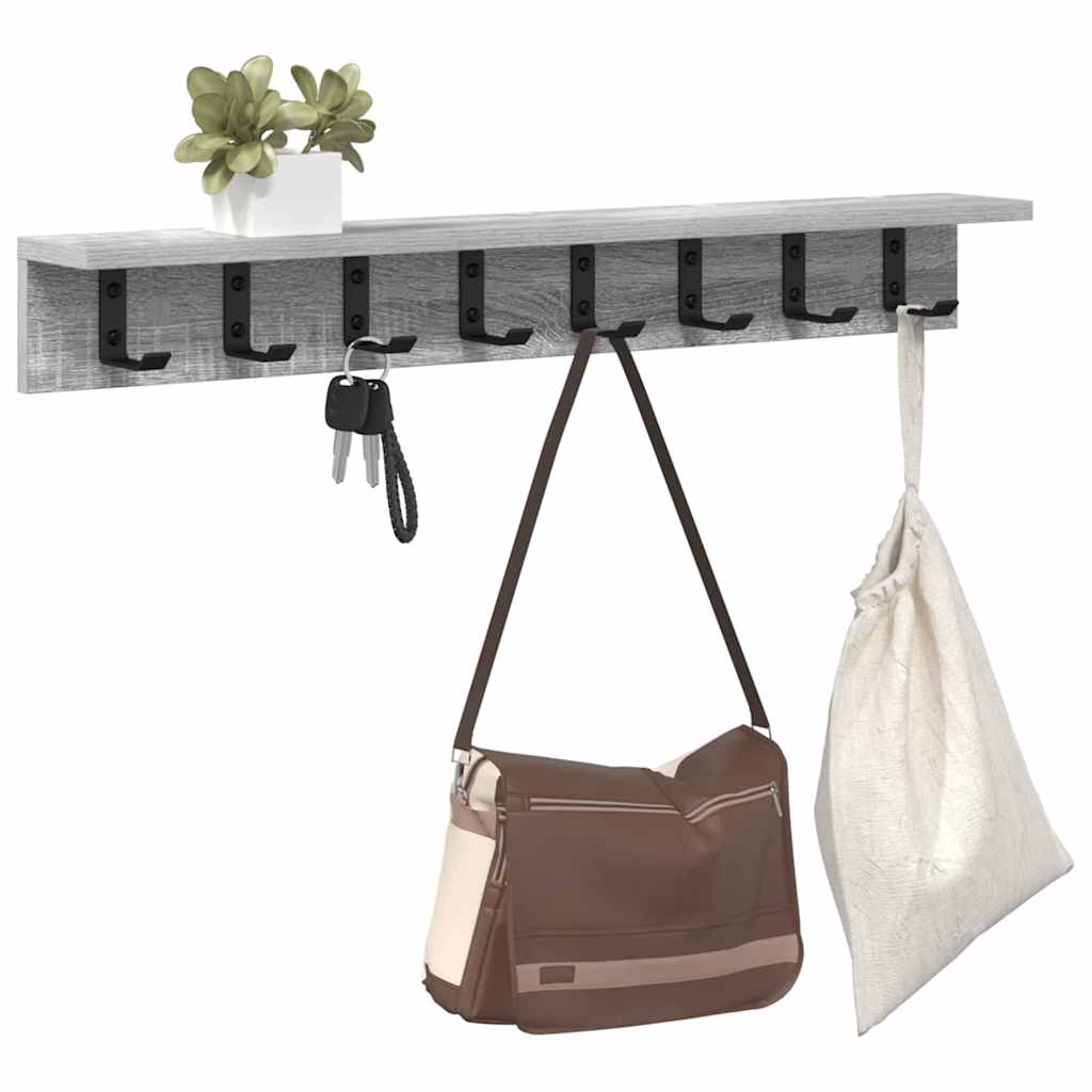 Porte-manteau mural Sonoma gris 80 x 10.5 x 10.5 cm - XIOS