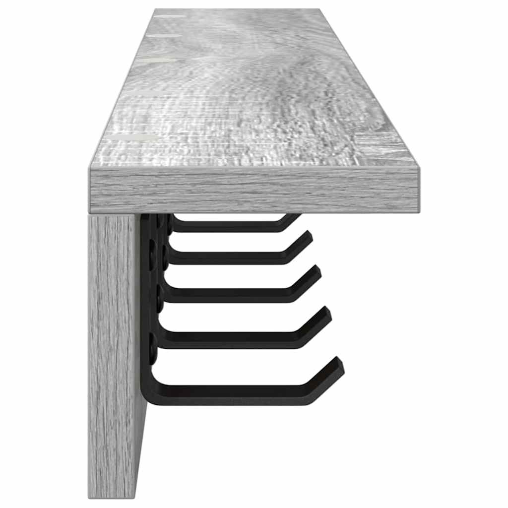 Porte-manteau mural Sonoma gris 80 x 10.5 x 10.5 cm - XIOS